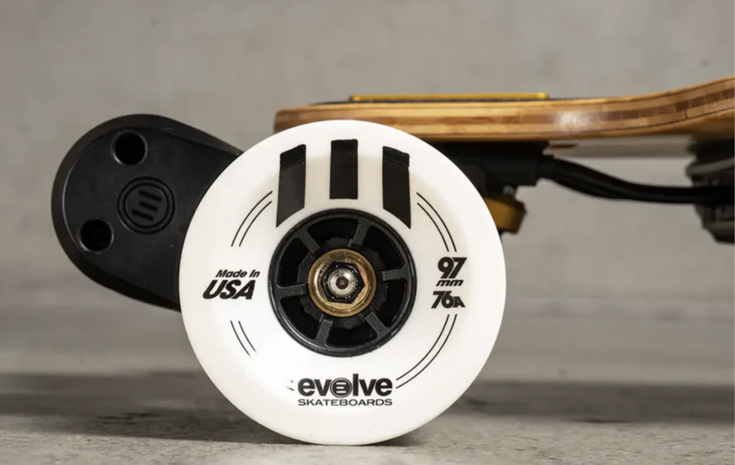 Evolve electric skateboard riding scene