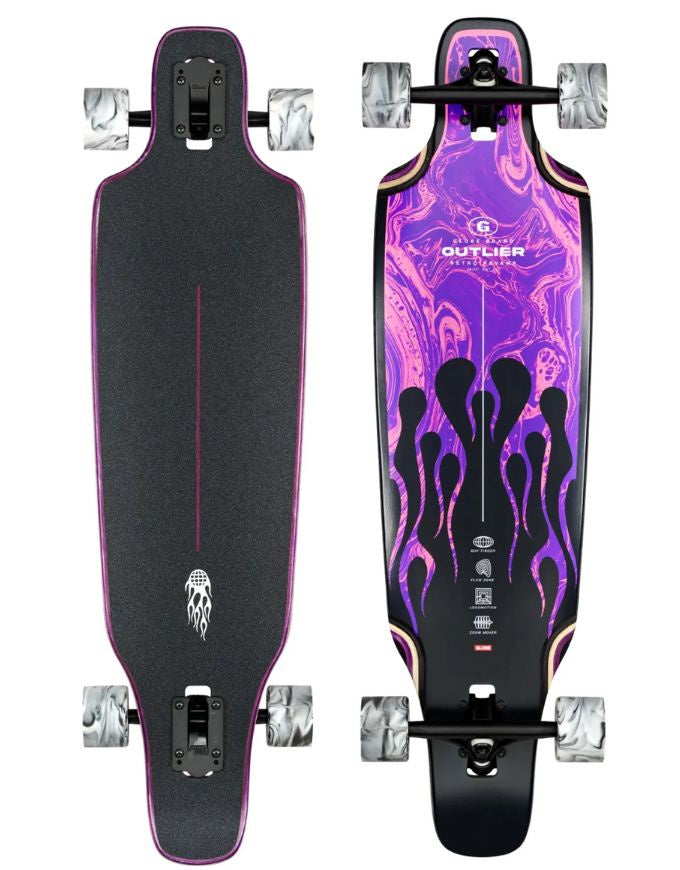 Globe Outlier Longboard Purple Flames | 36"