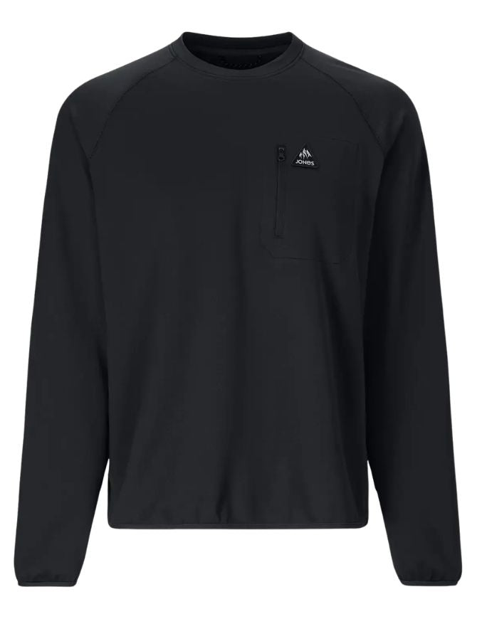 Jones Flagship Grid Fleece Crew 2027 | Stealth Black