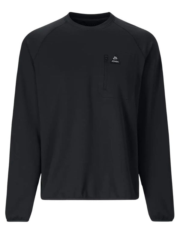 Jones Flagship Grid Fleece Crew 2027 | Stealth Black