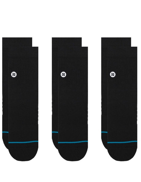 Stance Icon Quarter Sock 3-Pack | Black