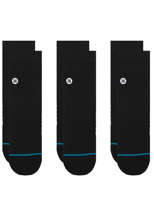 Stance Icon Quarter Sock 3-Pack | Black