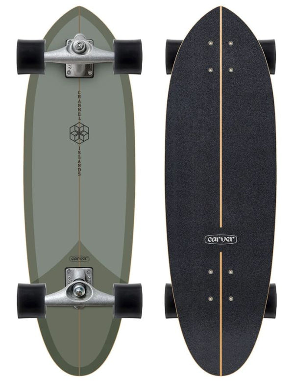 Carver x Channel Island Mid Sage Surfskate Complete CX | 32.5"