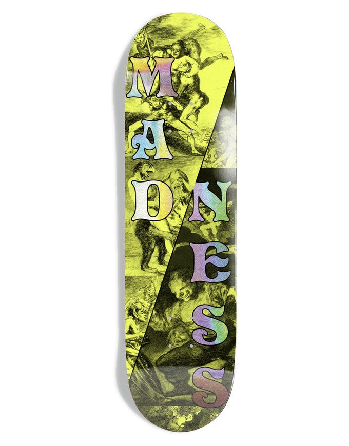 Madness Split R7 Skateboard Deck Yellow Holographic| 8.25"