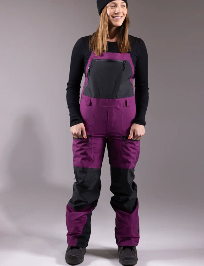 Jones Women's Mtn Surf Bib Pant 2025 | Deep Purple