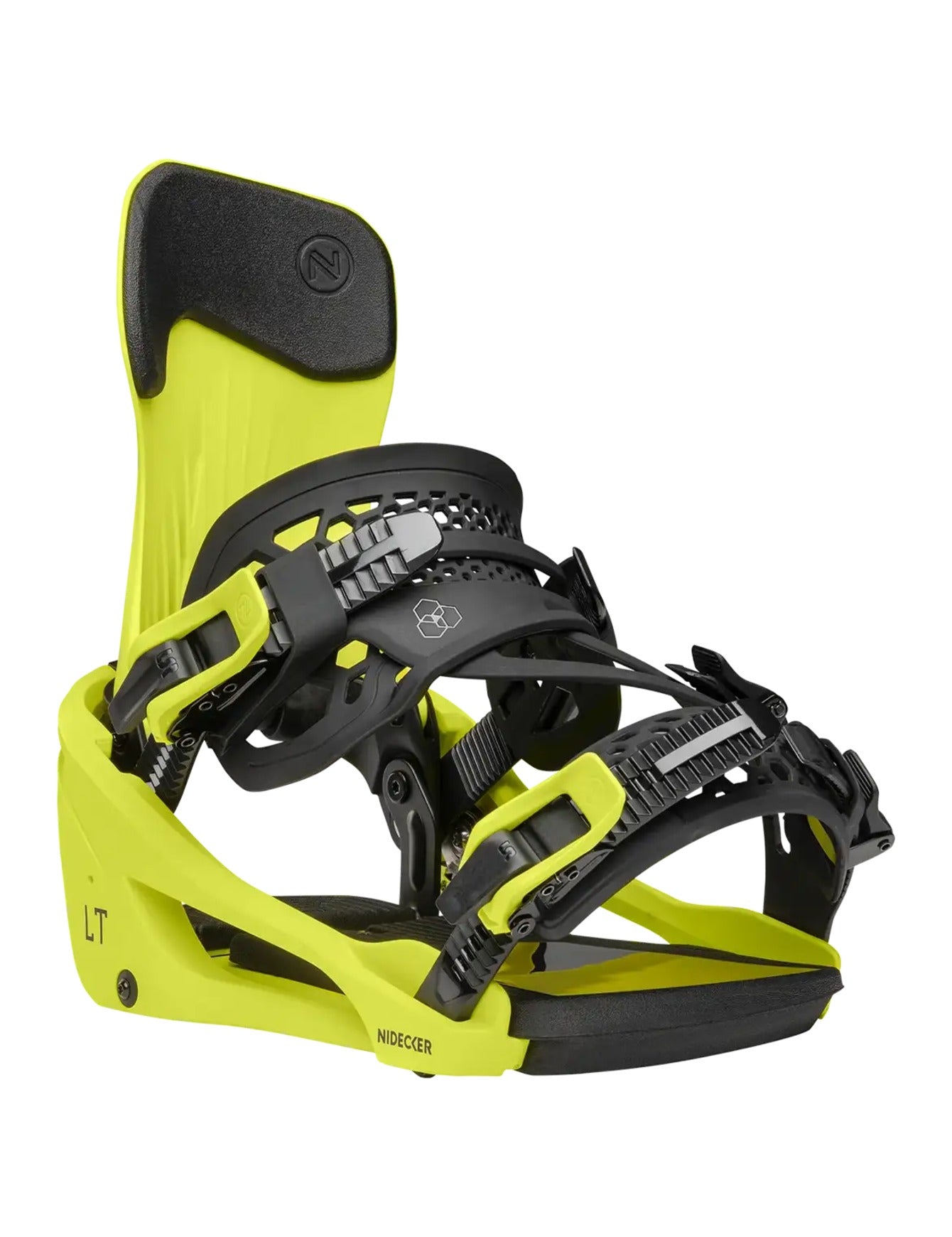 Nidecker LT Supermatic Snowboard Binding 2027 Acid front three-quarter view