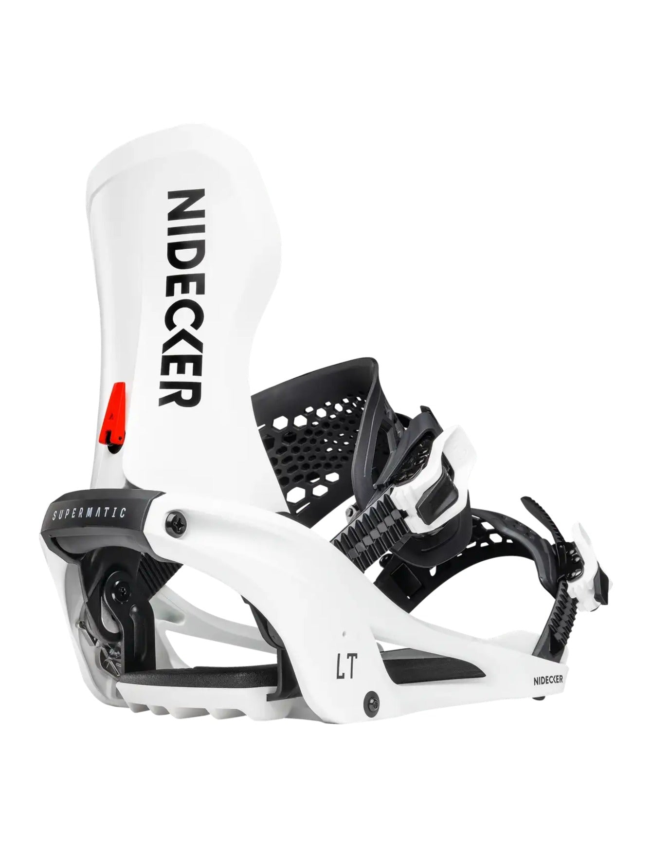 Nidecker LT Supermatic Snowboard Binding 2027 White side view