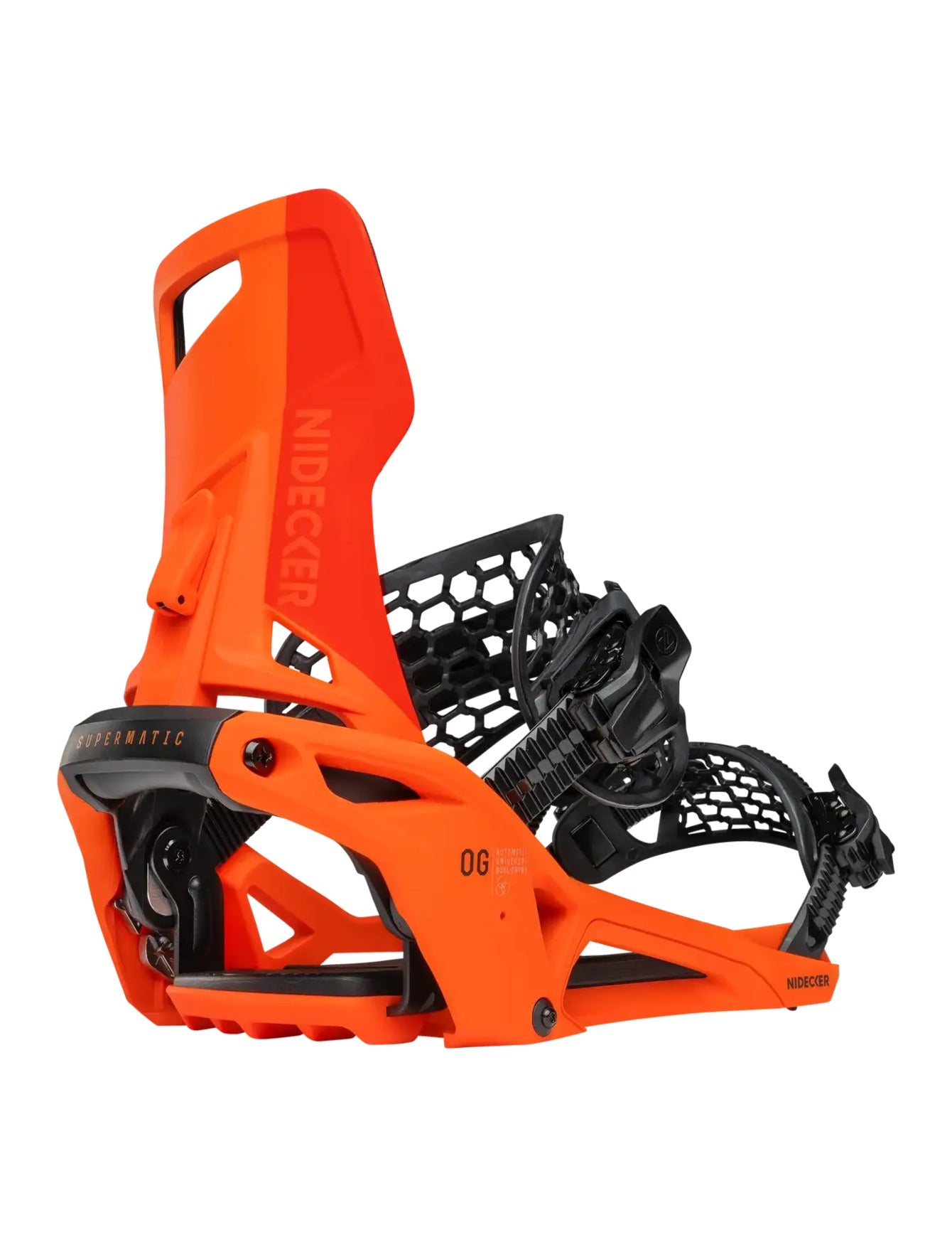 Nidecker OG Supermatic Snowboard Binding 2027 Paprika side view