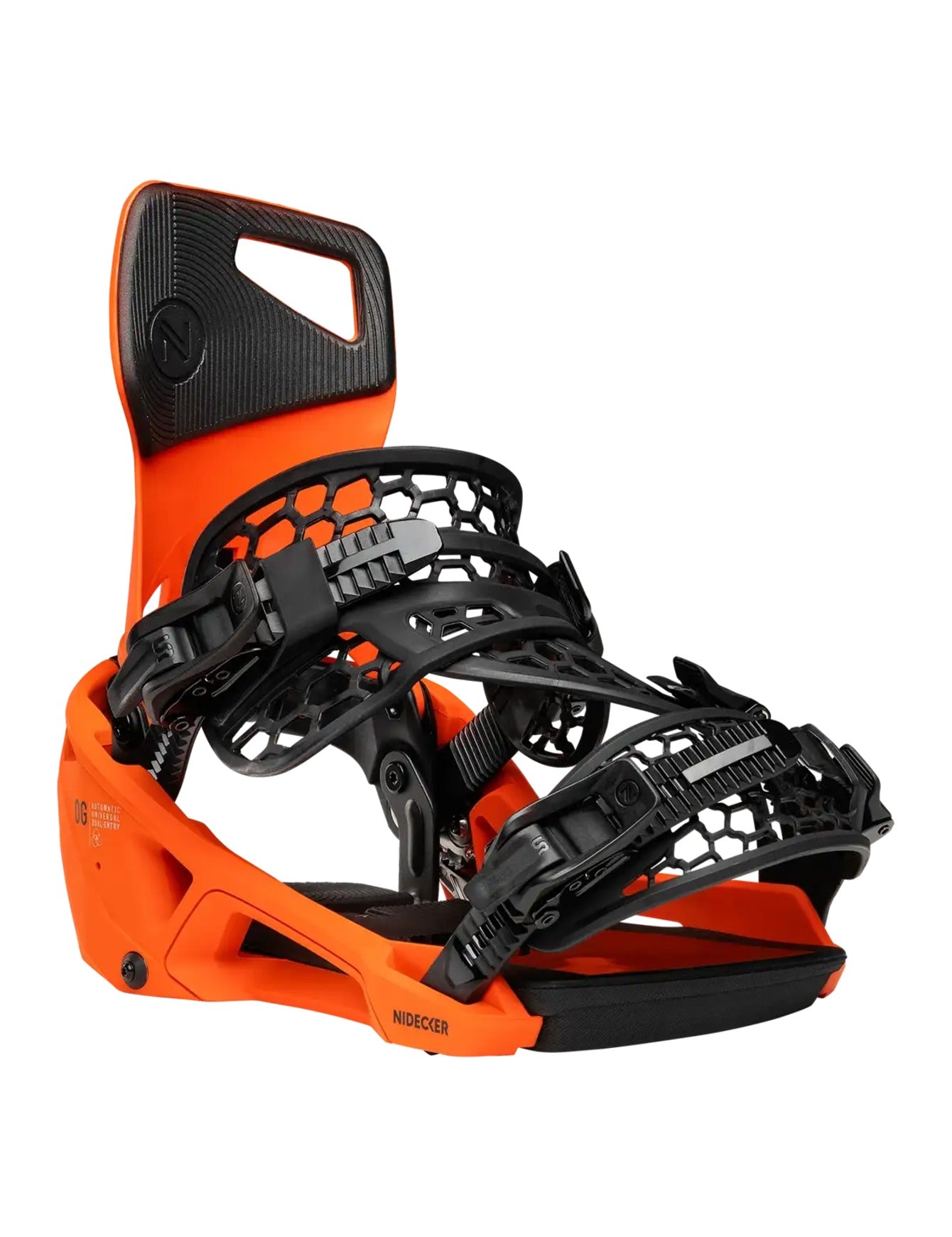 Nidecker OG Supermatic Snowboard Binding 2027 Paprika front three-quarter view