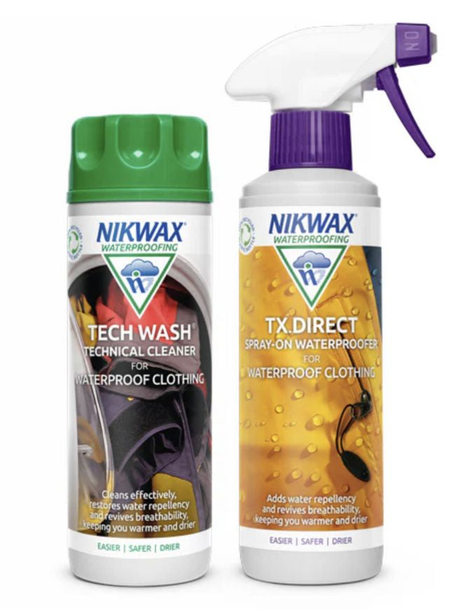 Nikwax Tech Wash + TX.Direct Spray-On Twin Pack | (300ml)