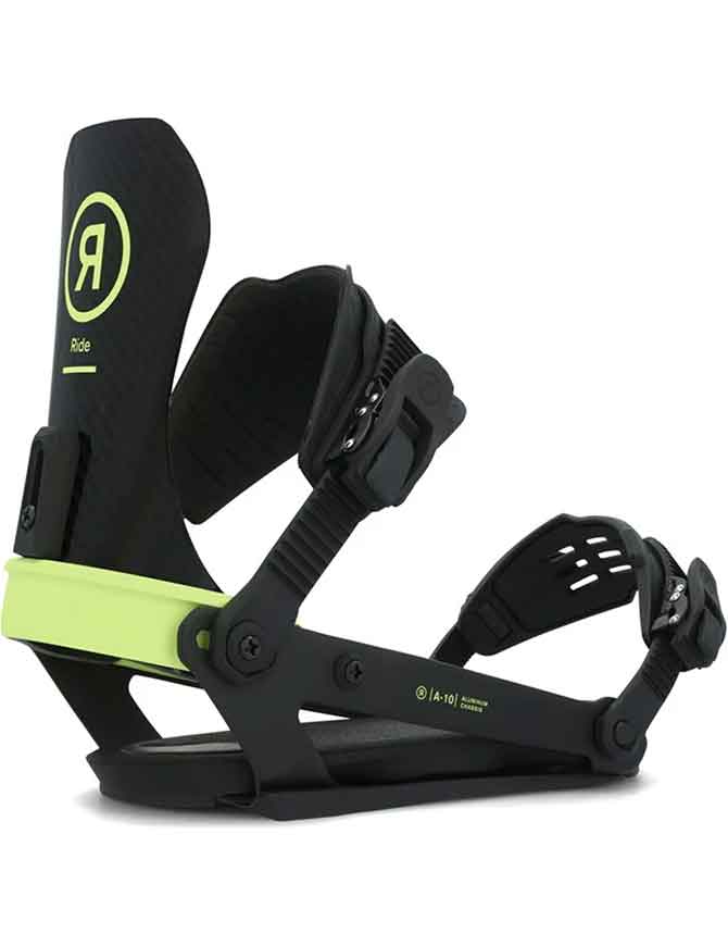 Ride A-10 Snowboard Binding 2024 | Lime/Black