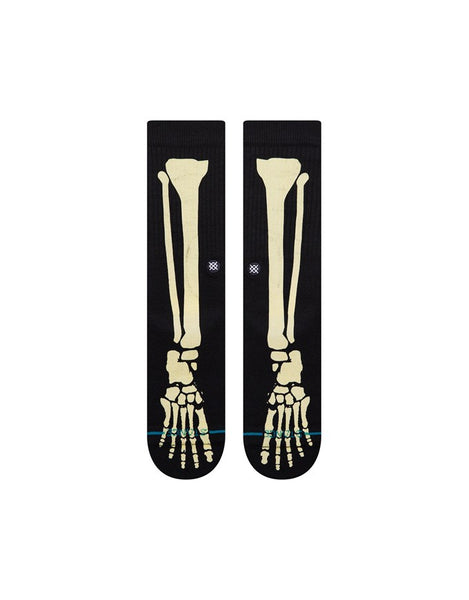 Stance Bones 3 Crew Socks | Black