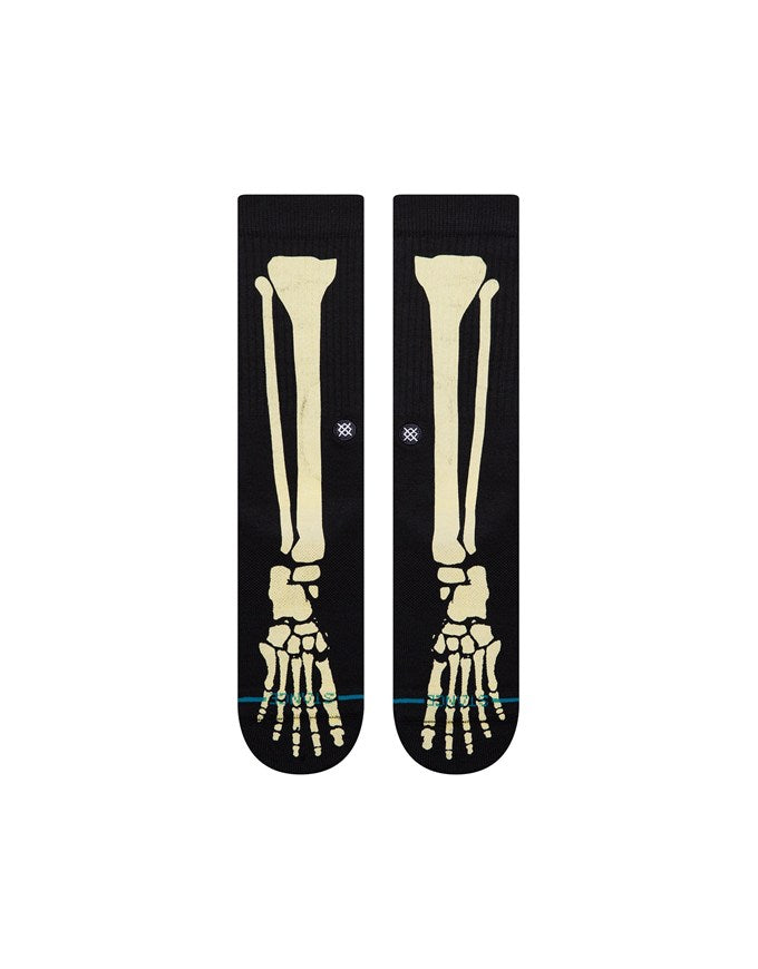 Stance Bones 3 Crew Socks | Black