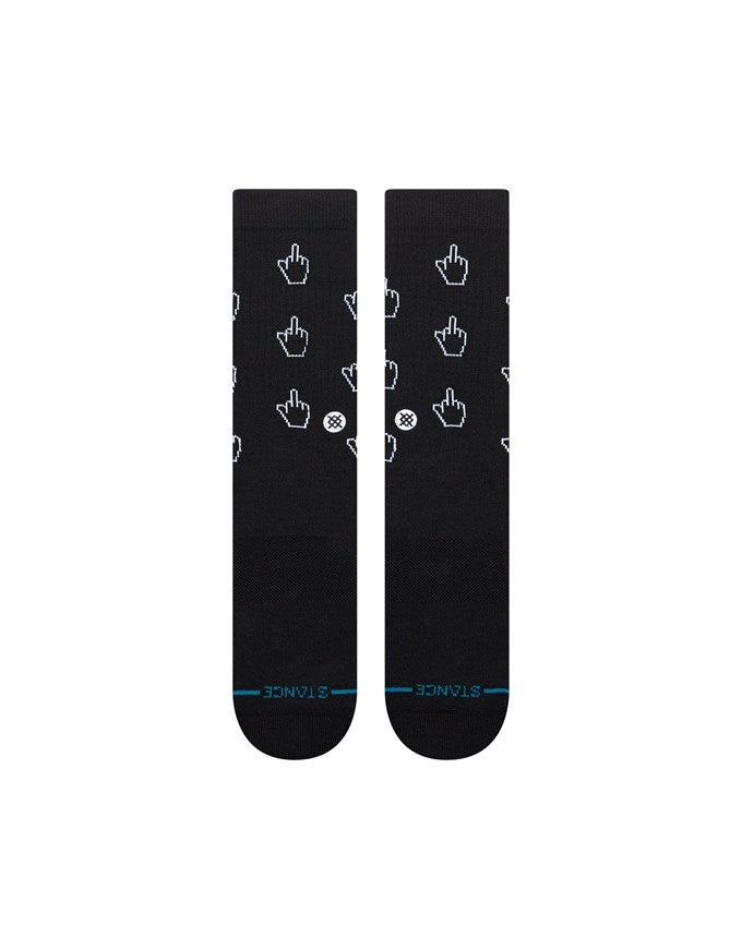 Stance Cursor Crew Socks | Black
