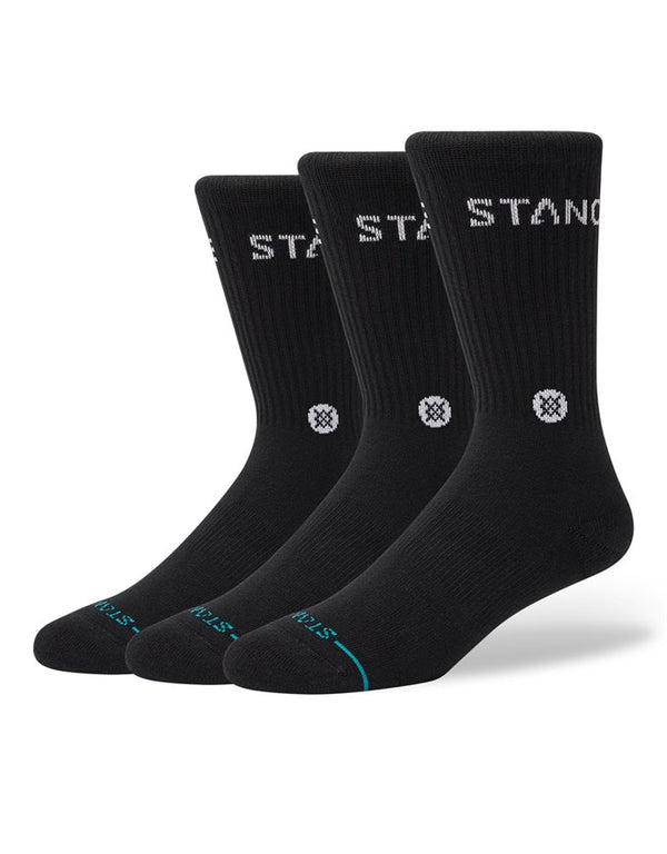 Stance Origin Crew Socks 3-Pack | Black
