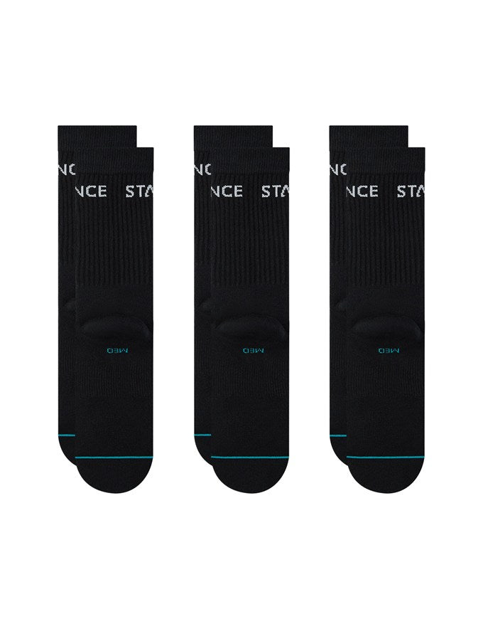 Stance Origin Crew Socks 3-Pack | Black