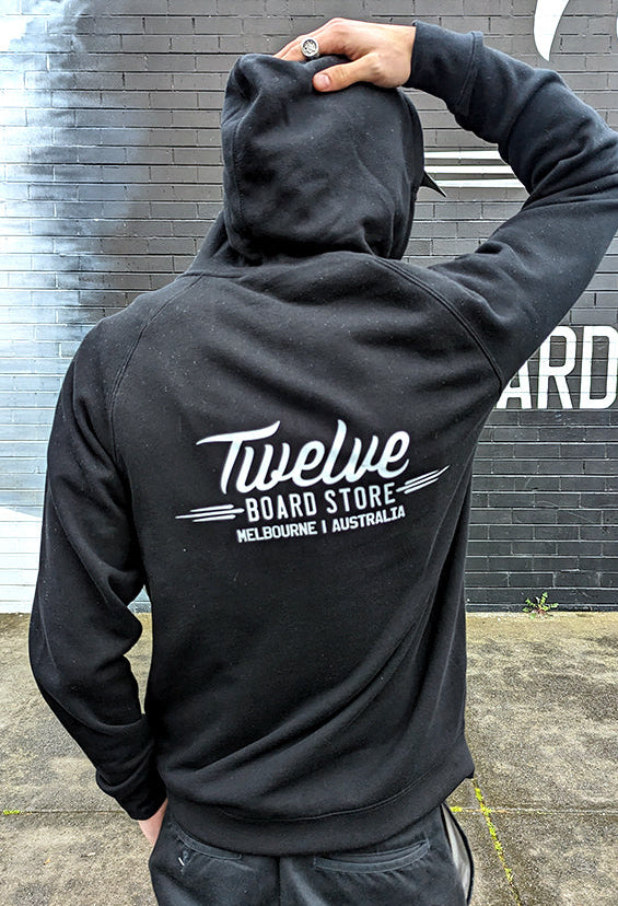 Twelve Melb Official Zip Hood | Black