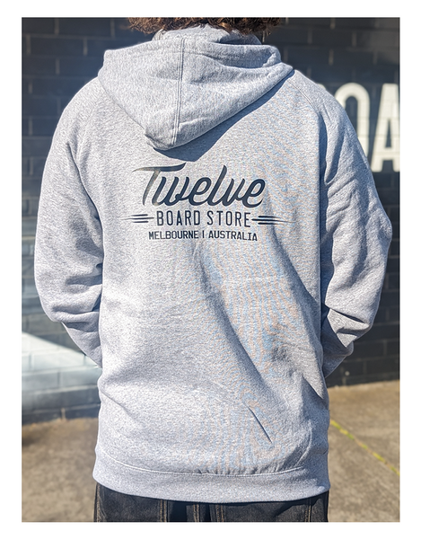 Twelve Melb Official Zip Hood | Grey Marle