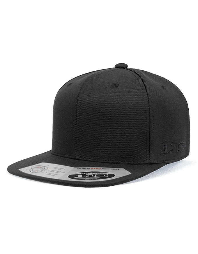 Flexfit 110F Flat Peak Cap | Black