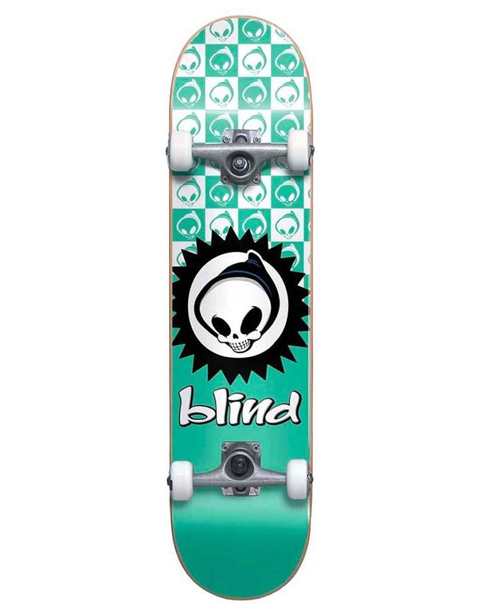 Blind Checkered Reaper Complete Skateboard Teal | 7.375"