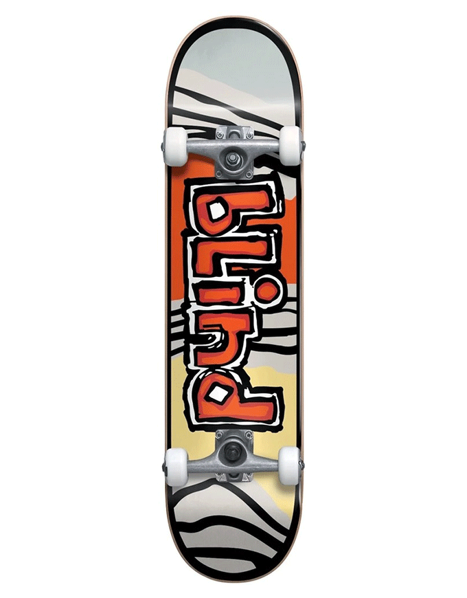 Blind OG Tiger Stripe Complete Skateboard Red/Orange | 7.0"