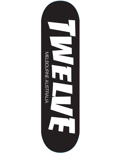 Twelve Thrash Melbs Skateboard Deck Black