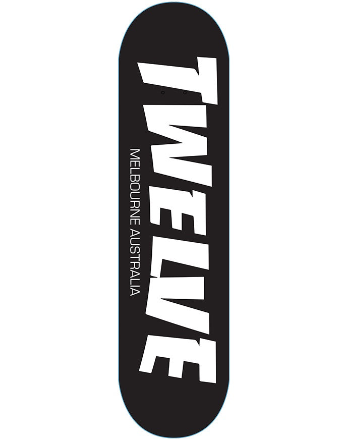Twelve Thrash Melbs Skateboard Deck Black