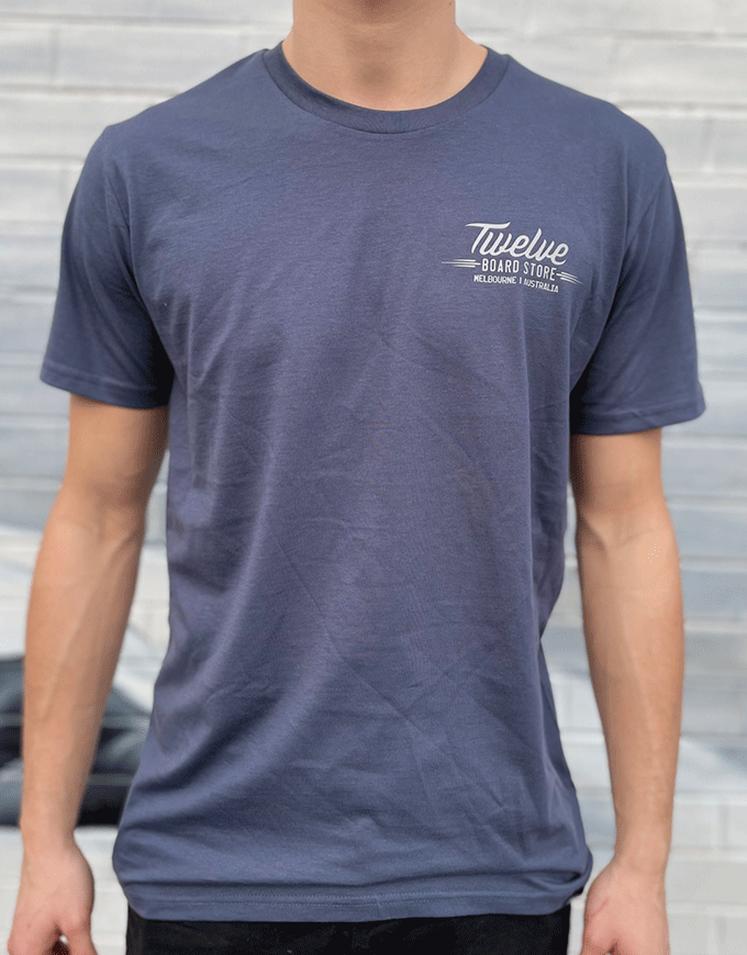 Twelve Melbs Staple Tee | Petrol Blue