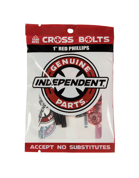 Independent Hardware Phillips Deck Bolts | Black/Red