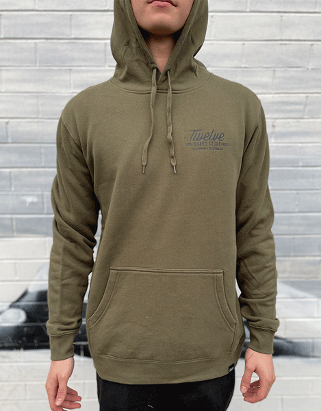 Twelve Melb Stencil Hood | Army