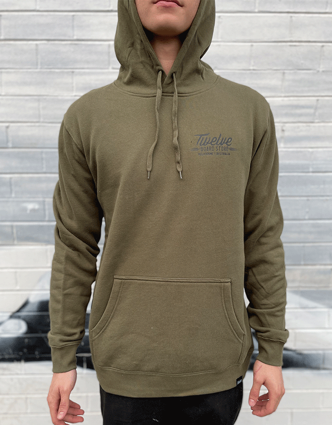 Twelve Melb Stencil Hood | Army