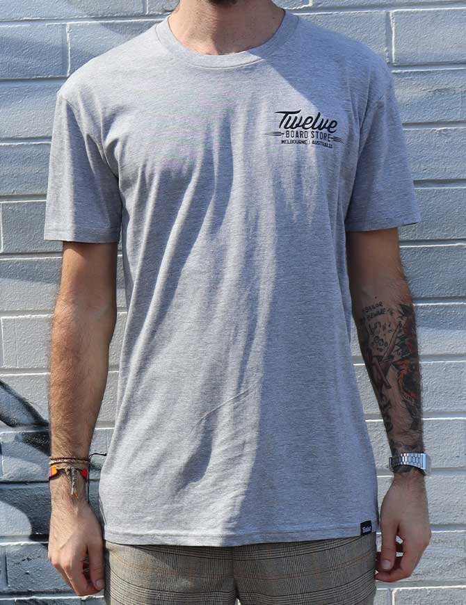 Twelve Melbs Staple Tee | Grey Marle