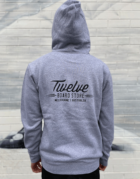 Twelve Melb Stencil Hood | Grey Marle