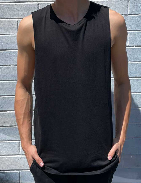 Twelve Basic Singlet Black
