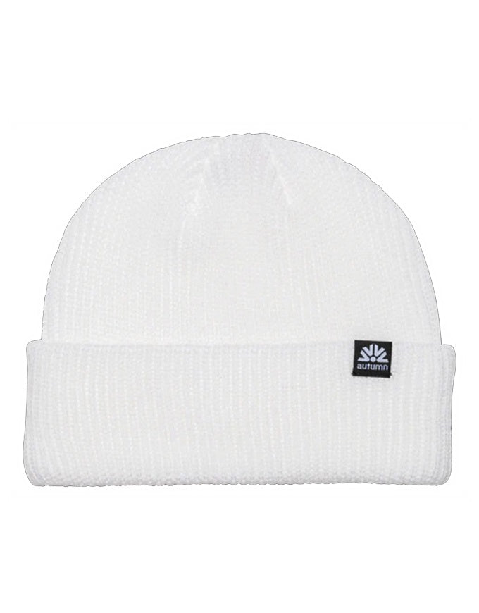 Autumn Headwear Simple Beanie | White