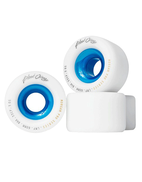 Blood Orange Morgan Pro Wheels White/Blue | 65mm/84a