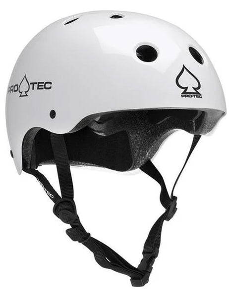ProTec Classic Certified Helmet Gloss White - Skate Bike Helmet - Twelve Board Store Australia
