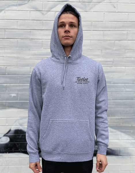 Twelve Melb Stencil Hood | Grey Marle