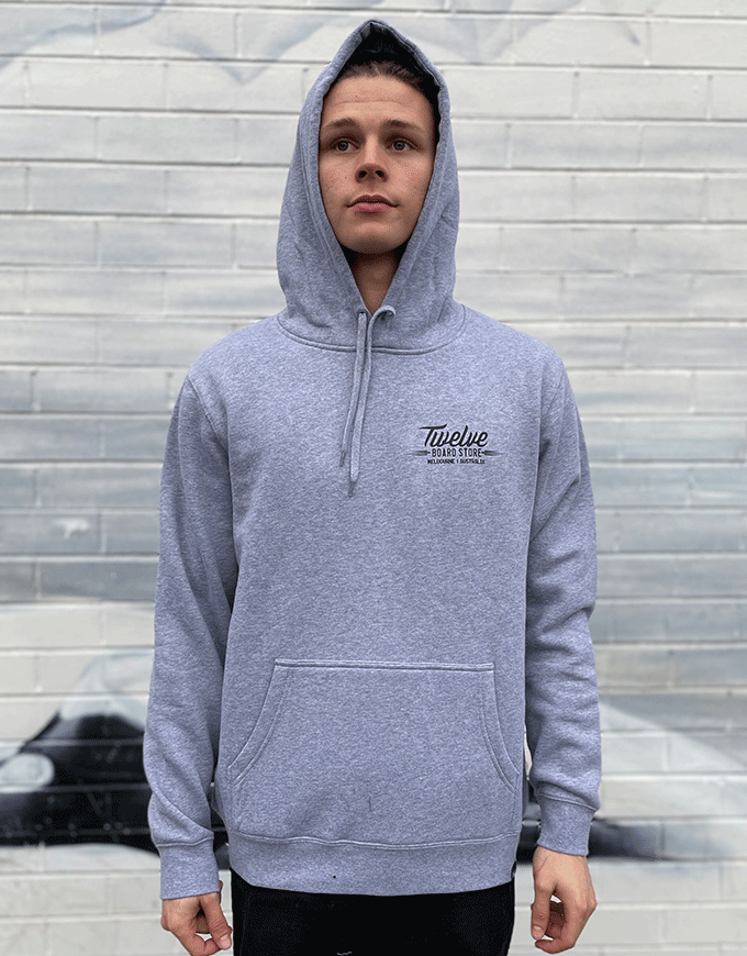 Twelve Melb Stencil Hood | Grey Marle