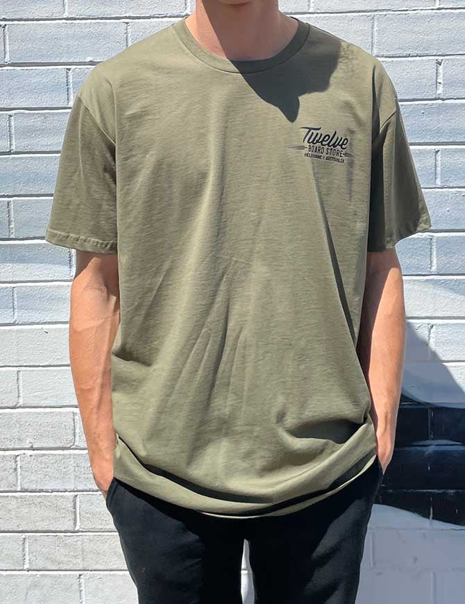 Twelve Melbs Staple Tee | Army