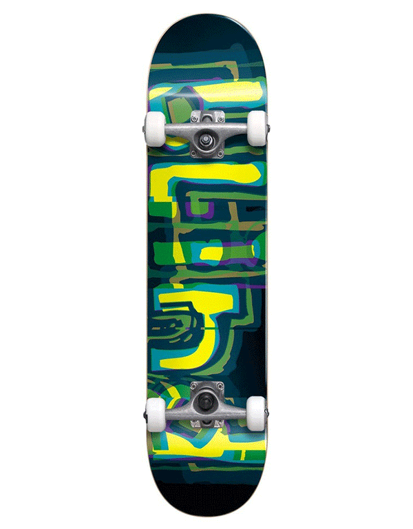 Blind Logo Glitch Complete Skateboard Green/Yellow | 7.875"