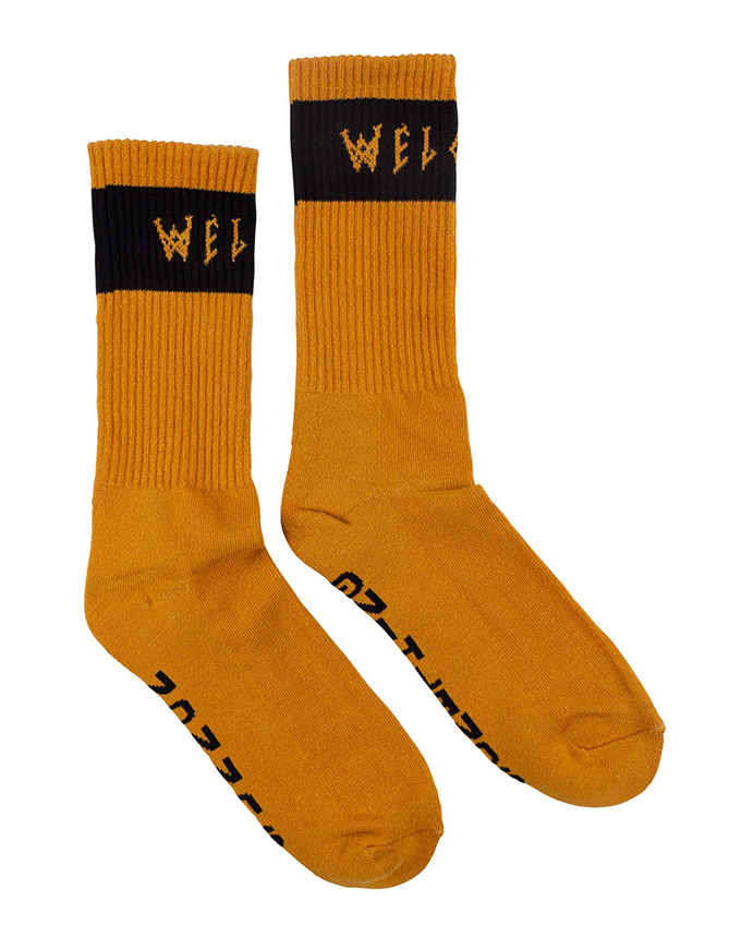 Welcome Summon Socks | Pumpkin/Black