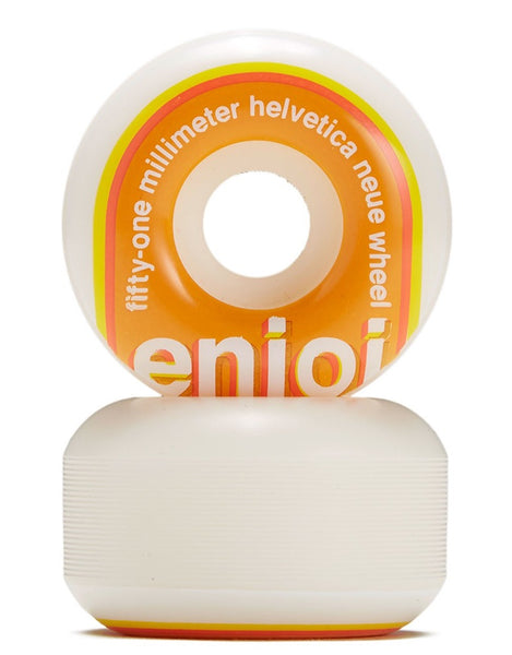 Enjoi Helvetica Neue Wheels Orange | 51mm/99a