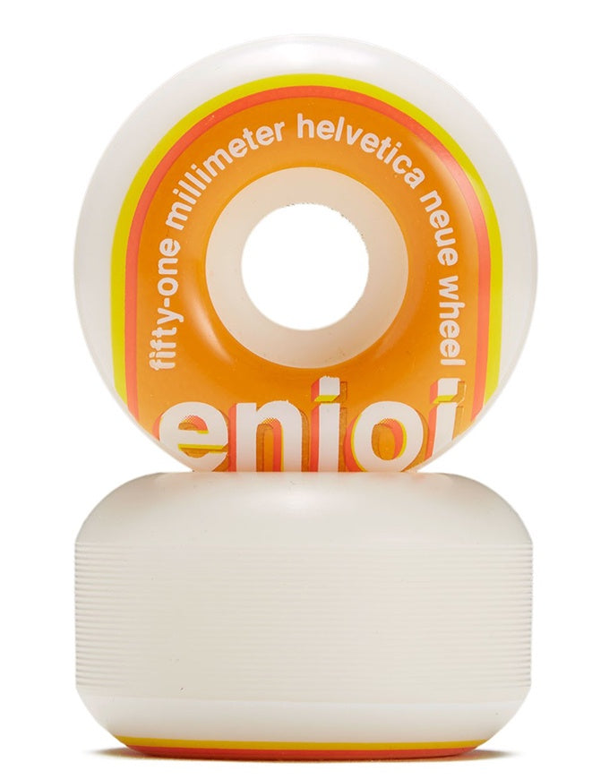 Enjoi Helvetica Neue Wheels Orange | 51mm/99a