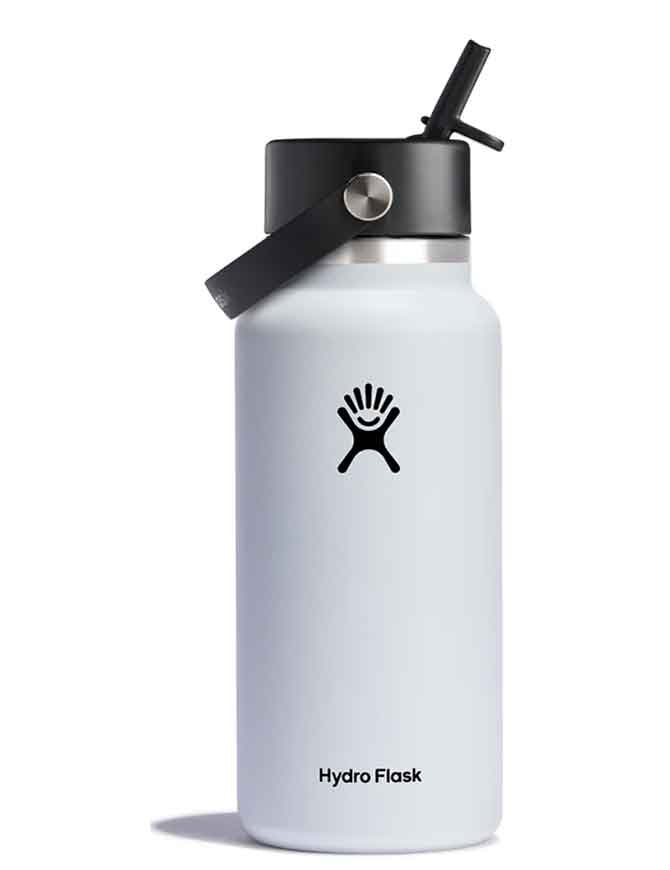 Hydro Flask 32oz Straw Cap Bottle | White