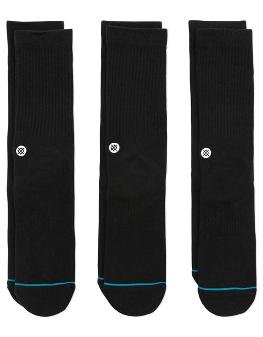 Stance Icon Sock 3-Pack | Black