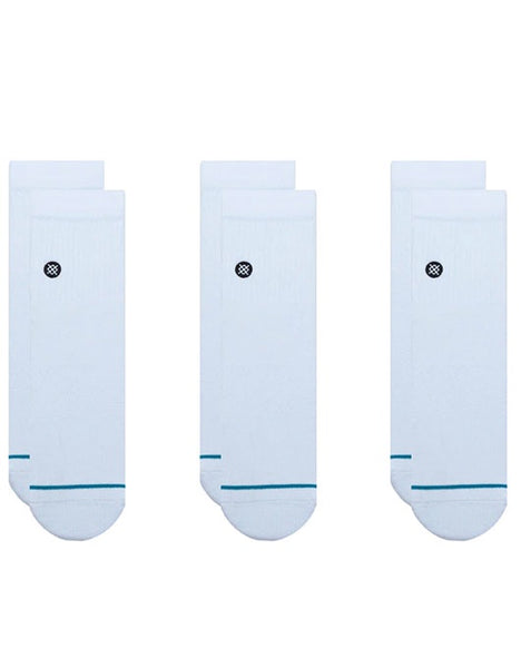 Stance Icon Quarter Sock 3-Pack | White