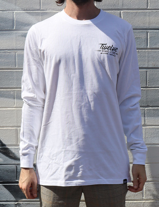 Twelve Melbs Base L/S Tee White