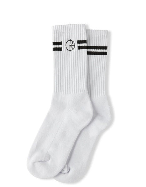 Polar Stroke Logo Socks | White