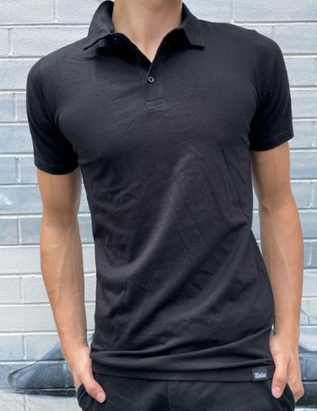 Twelve Polo Shirt Black - Melbourne Streetwear Polo - Twelve Board Store Australia